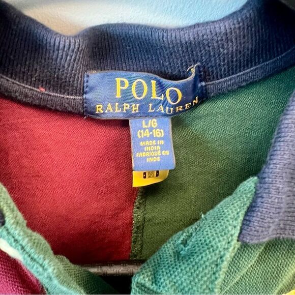 Polo by Ralph Lauren Kids Colorblock Polo Shirt, Large, authenticated. - Picture 3 of 6